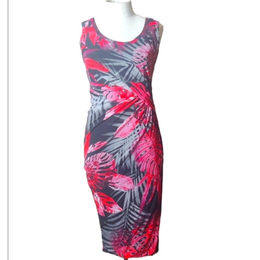 Fuzzi Print Midi Dress Size Large